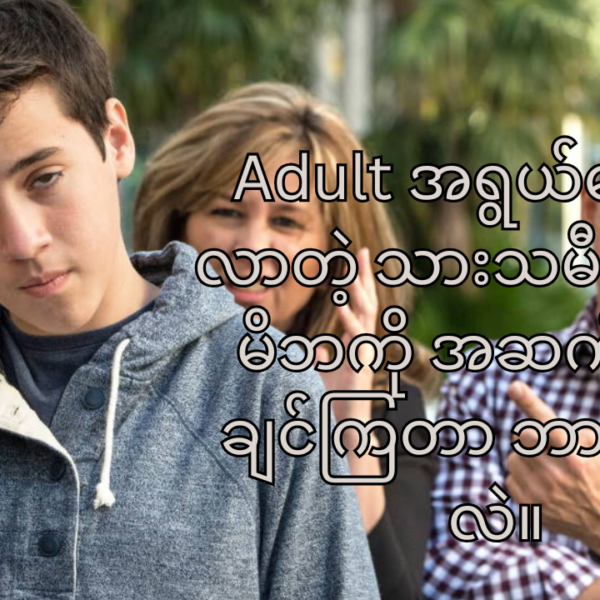 adult အရွယ်ရောက်လာတဲ့ သားသမီးတွေက မိဘကို အဆက်ဖြတ် ချင်ကြတာ ဘာဖြစ်လို့လဲ။