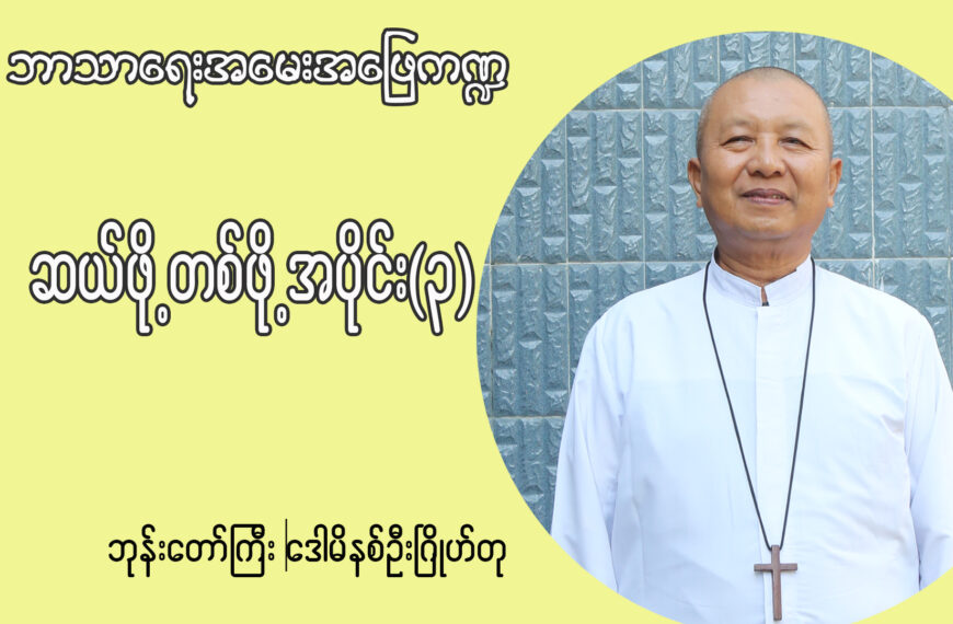 ဘုန်းတော်ကြီး ဒေါမိနစ် ဦးဂြိုဟ်တု ဘာသာရေးအမေးအဖြေဏ္ဍ