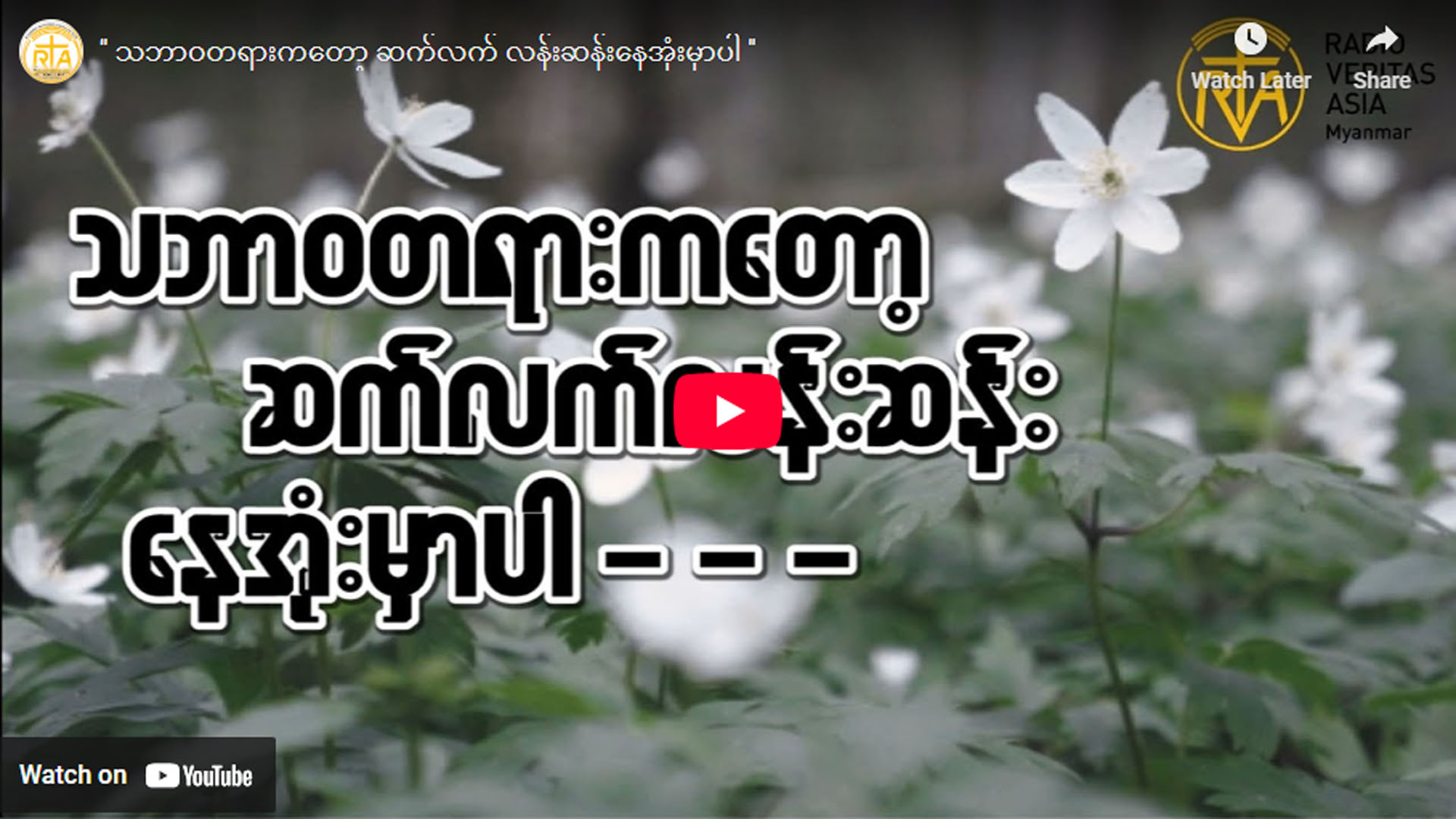 ” သဘာဝတရားကတော့ ဆက်လက် လန်းဆန်းနေအုံးမှာပါ ”