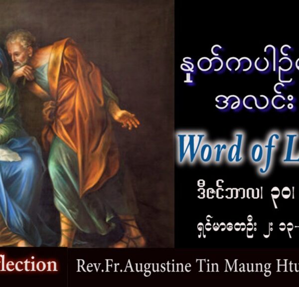 ဖာသာရ် Augustine တင်မောင်ထွန်း (မန္တလေး) သန့်ရှင်းသောအိမ်ထောင်ဆုပွဲသောကြာနေ့ သြဝါဒ ၃၀၊ ၁၂၊ ၂၀၂၂