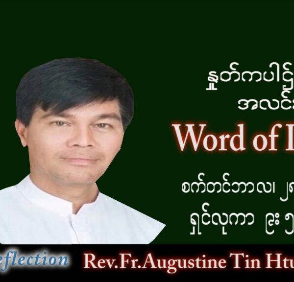 ဖာသာရ် Augustine တင်မောင်ထွန်း (မန္တလေး) သာမန်ကာလ (၂၆) ကြိမ်မြောက် ဗုဒ္ဓဟူးနေ့ သြဝါဒ ၂၈၊ ၉၊ ၂၀၂၂