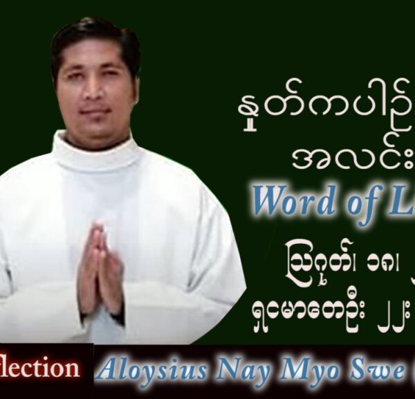 ဖာသာရ် Aloysius နေမျိုးဆွေ (မန္တလေး) သာမန်ကာလ (၂၀) ကြိမ်မြောက် ကြာသပတေးနေ့ သြဝါဒ ၁၈၊ ၈၊ ၂၀၂၂