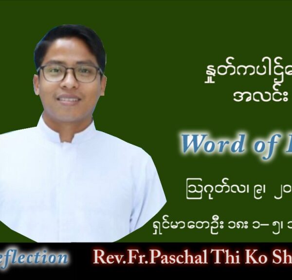 ဖာသာရ် Paschal သီကိုရှင်း(စလေးရှင်း) သာမန်ကာလ (၁၉) ကြိမ်မြောက် အင်္ဂါနေ့ သြဝါဒ ၉၊ ၈၊ ၂၀၂၂