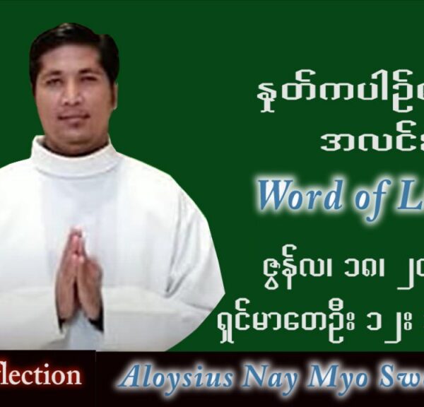 ဖာသာရ် Aloysius နေမျိုးဆွေ (မန္တလေး) သာမန်ကာလ (၁၆) ကြိမ်မြောက် တနင်္လာနေ့ သြဝါဒ ၁၈၊ ၇၊ ၂၀၂၂ တ