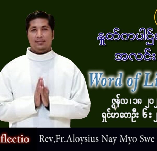 ဖာသာရ် Aloysius နေမျိုးဆွေ (မန္တလေး) သာမန်ကာလ (၁၁) ကြိမ်မြောက် စနေနေ့ သြဝါဒ ၁၈၊ ၆၊ ၂၀၂၂
