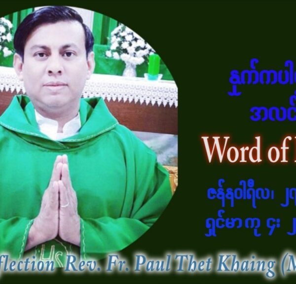 ဖာသာရ် Paul သက်ခိုင် (မန္တလေး) သာမာန်ကာလတတိယပတ် ကြာသပတေးနေ့ ဩဝါဒ ဇန်နဝါရီလ ၂၇၊ ၁ ၊ ၂၀၂၂