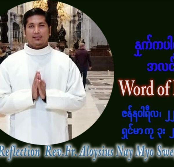 ဖာသာရ် Aloysius နေမျိုးဆွေ (မန္တလေး) သာမာန်ကာလဒုတိယပတ် စနေနေ့ ဩဝါဒ ဇန်နဝါရီလ ၂၂၊ ၁ ၊ ၂၀၂၂