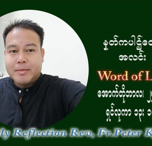 ဖာသာရ် ပီတာကြည်မောင် (၃၀) ကြိမ်မြောက် သာမာန်ရက်သတ္တပတ် တနလ်ာနေ့ ဩဝါဒ အောက်တိုဘာလ ၂၅ ၊ ၂၀၂၁