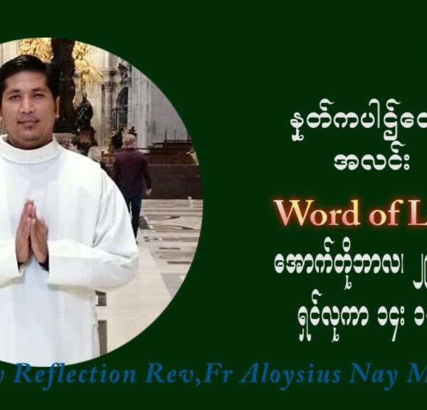 ဖာသာရ် Aloysius နေမျိုးဆွေ (၃၀) ကြိမ်မြောက် သာမာန်ရက်သတ္တပတ်‌ သောကြာနေ့ ဩဝါဒ အောက်တိုဘာလ ၂၉ ၊ ၂၀၂၁