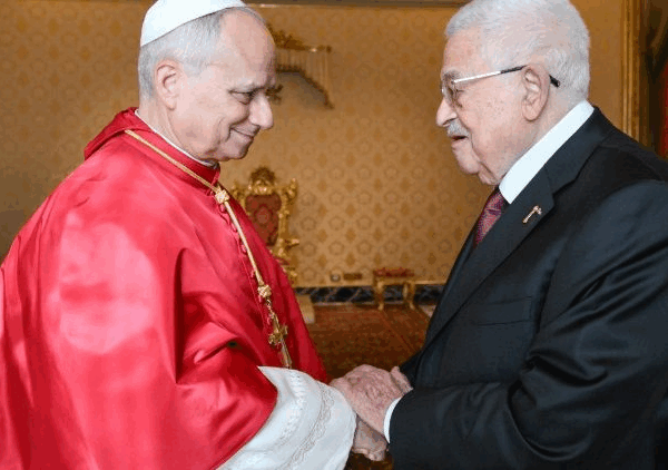 ရဟန်းမင်းကြီးလေအို (၁၄) ပါလက်စတိုင်းသမ္မတအားဗာတီကန်၌လက်ခံတွေ့ဆုံ