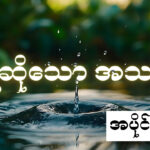 အသက်၏ရေ အပိုင်း ( ၁ )