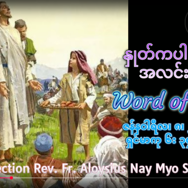 ဖာရ်သာ Aloysius Nay Myo Swe (မန္တလေးကက်သလစ်ဂိုဏ်းချုပ်သာသနာ) သာမန်ကာလပထမသီတင်ပတ် ကြာသပတေးနေ့ ၈၊ ၁ ၊ ၂၀၂၆