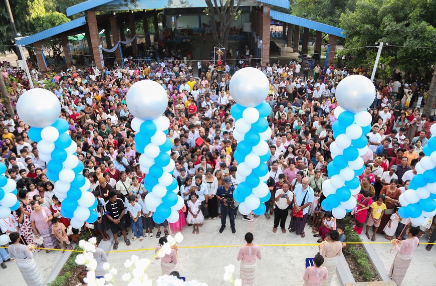 စိပ်ပုတီးမယ်တော်သခင်မပွဲနှင့် မယ်တော်ခန်းမကျောင်းဆောင်သစ်ဖွင့်ပွဲကျင်းပ။